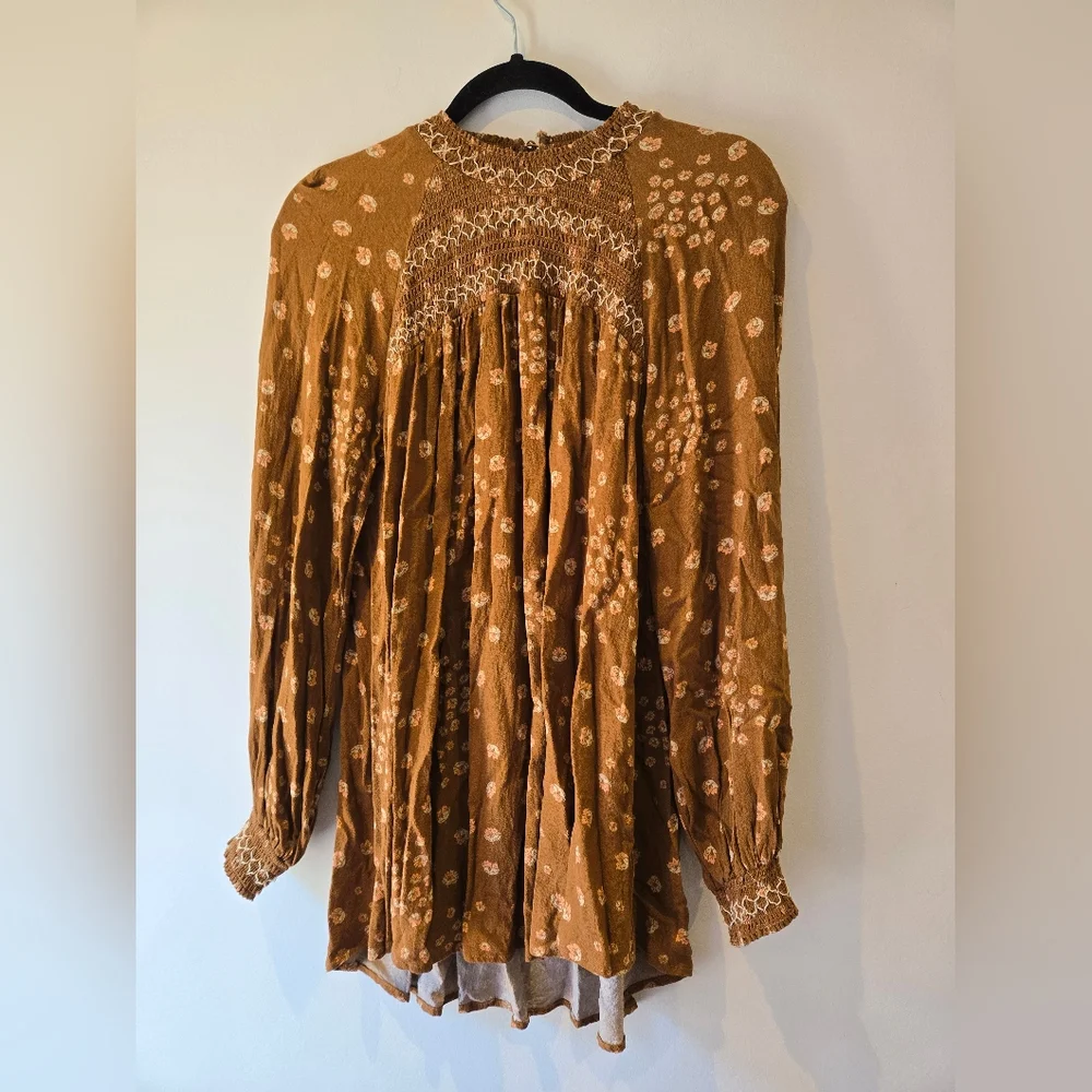 Free People Flowers In Her Hair Boho Tunic Size Small - Picture 6 of 16